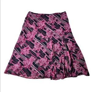 Worthington - Skirt - Size 8 - Fusia and Black - Polyester